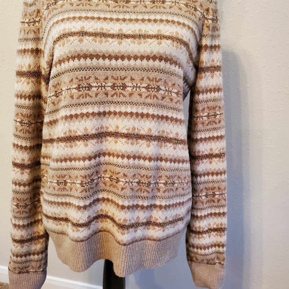 Ralph Lauren crew neck pullover long sleeve women sweater color brown size L. - Picture 3 of 11